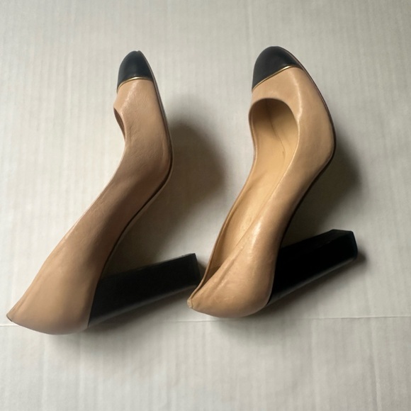 SALE till 9am! J. Crew Etta Cream and black Cap toe high heels size 8 - Picture 10 of 11
